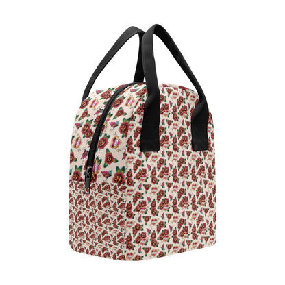 Old School Tattoo Rose Pattern Insulated Lunch Bag