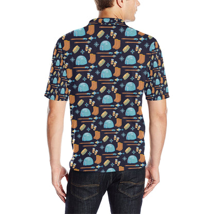 Eskimo Pattern Print Design 02 Men Polo Shirt