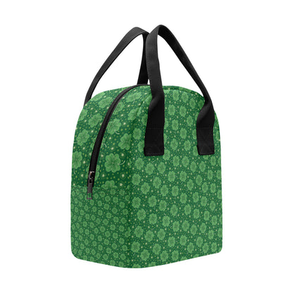 Shamrock Design Print Insulated Lunch Bag