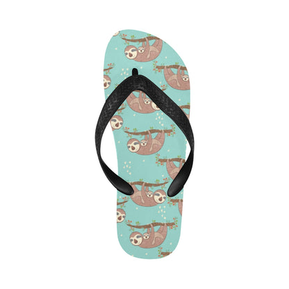 Sloth Print Design LKS302 Flip Flops