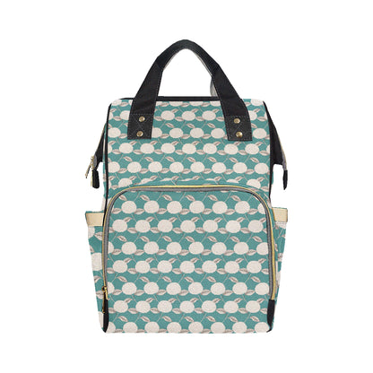 Hydrangea Pattern Print Design HD03 Diaper Bag Backpack