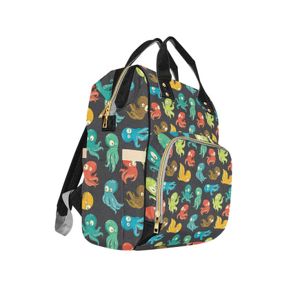 Octopus Pattern Print Design A01 Diaper Bag Backpack