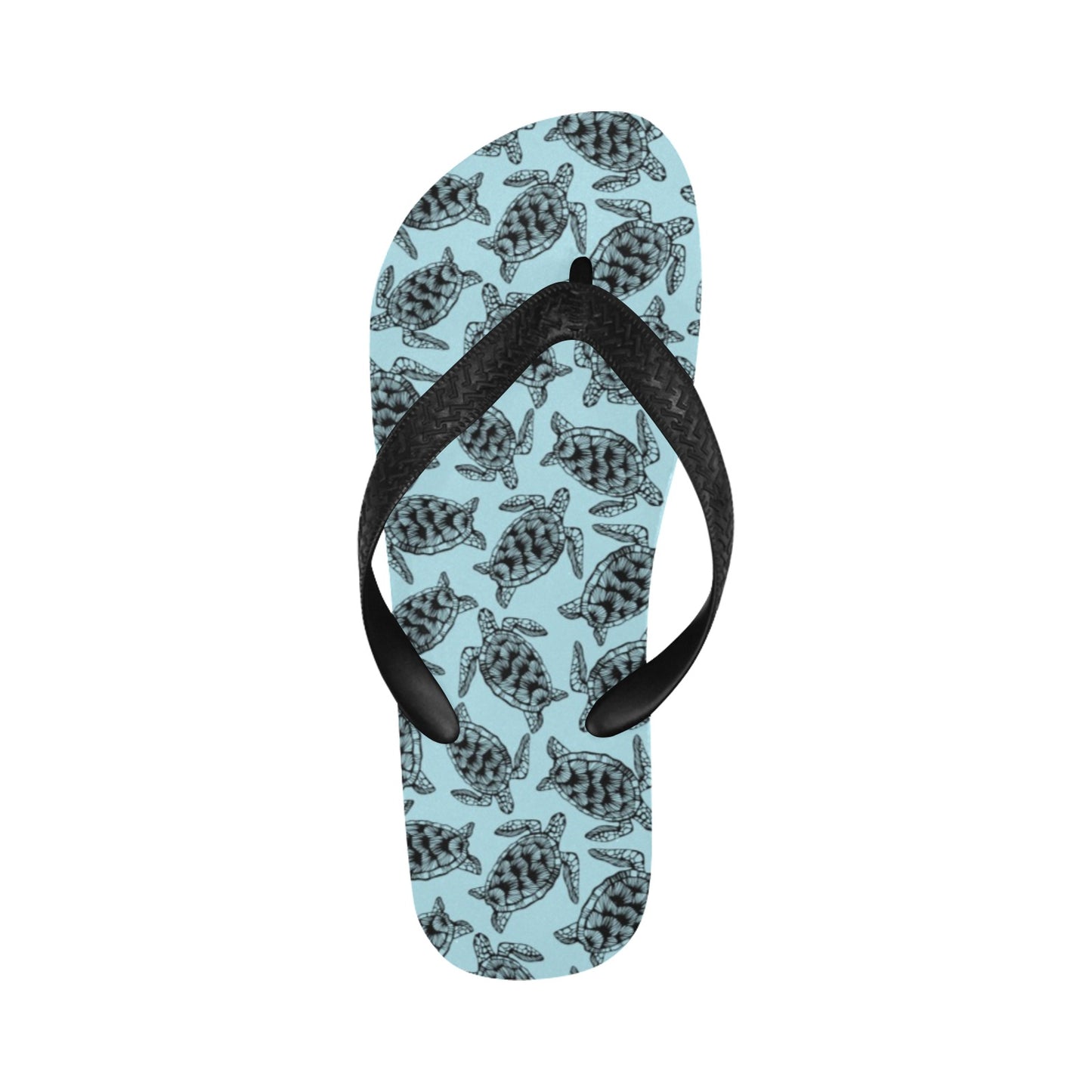 Sea Turtle Print Design LKS3010 Flip Flops