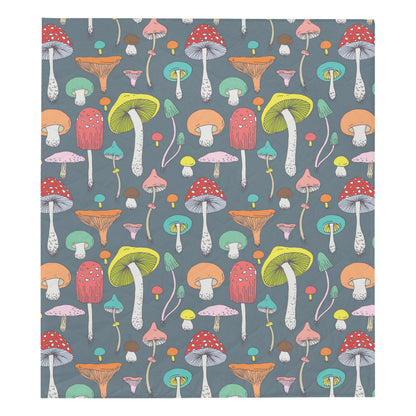 Mushroom Pattern Print Design A03 Premium Quilt
