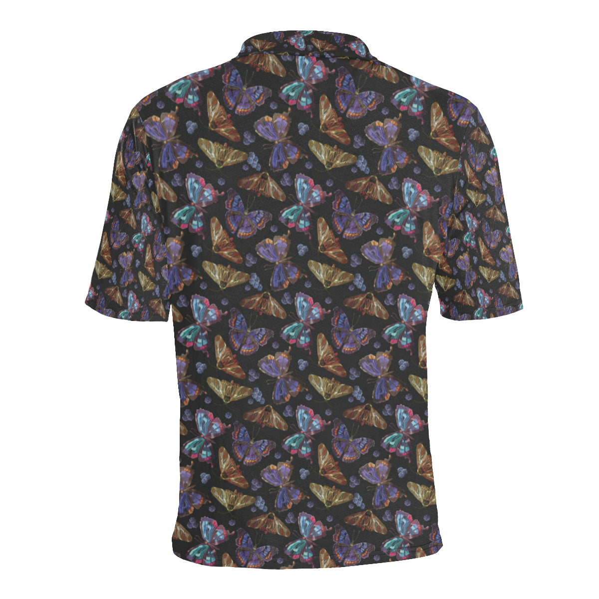 Butterfly Pattern Print Design 013 Men Polo Shirt