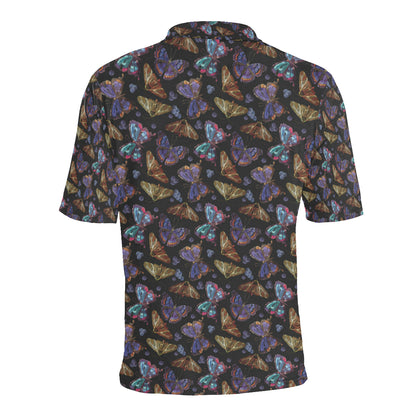 Butterfly Pattern Print Design 013 Men Polo Shirt