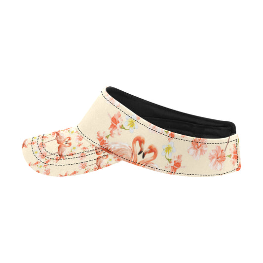 Flamingo Hibiscus Print Pattern Unisex Sun Visor