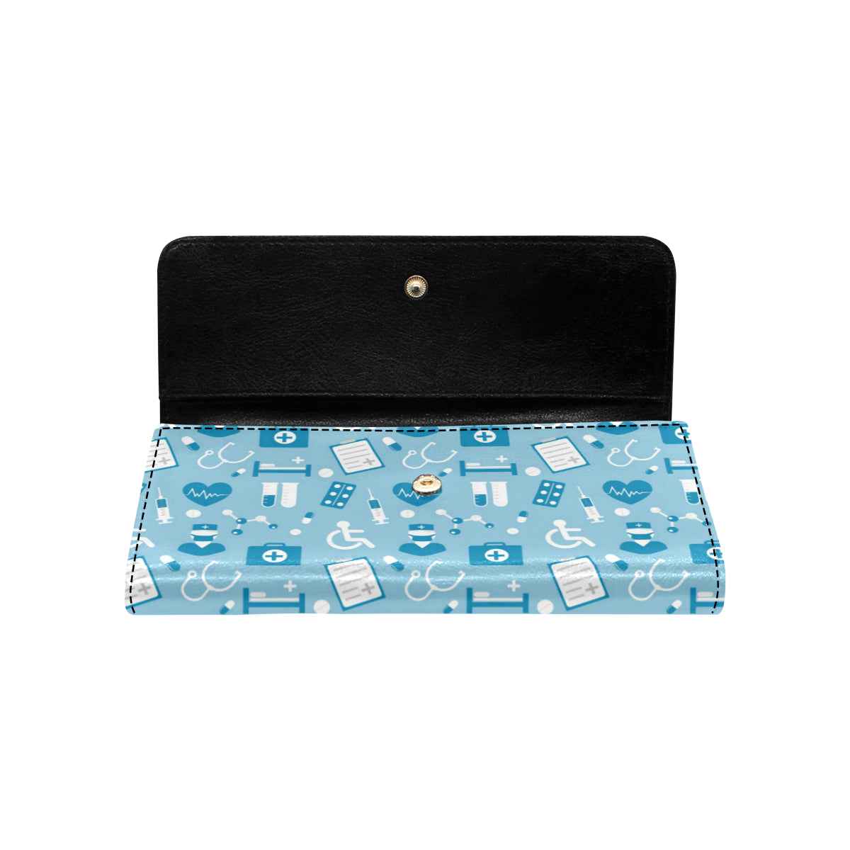 Medical Pattern Print Design 05 Women's Trifold Wallet
