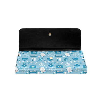 Medical Pattern Print Design 05 Women's Trifold Wallet