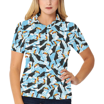 Toucan Print Design LKS303 Women's Polo Shirt