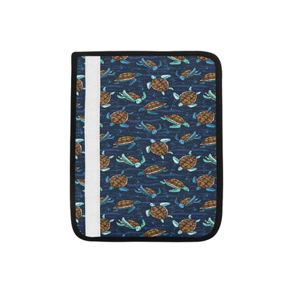 Sea Turtle Print Design LKS3011 Car Seat Belt Cover
