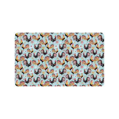 Rooster Themed Design Rubber Doormat