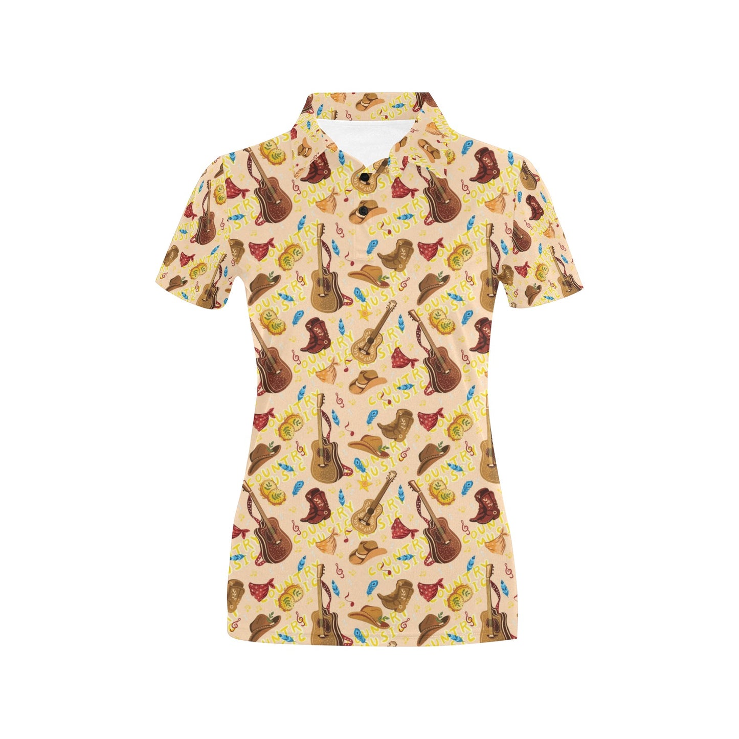 Western Lifestyle Print Design LKS303 Women's Polo Shirt