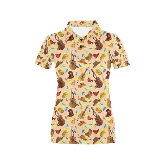Western Lifestyle Print Design LKS303 Women's Polo Shirt