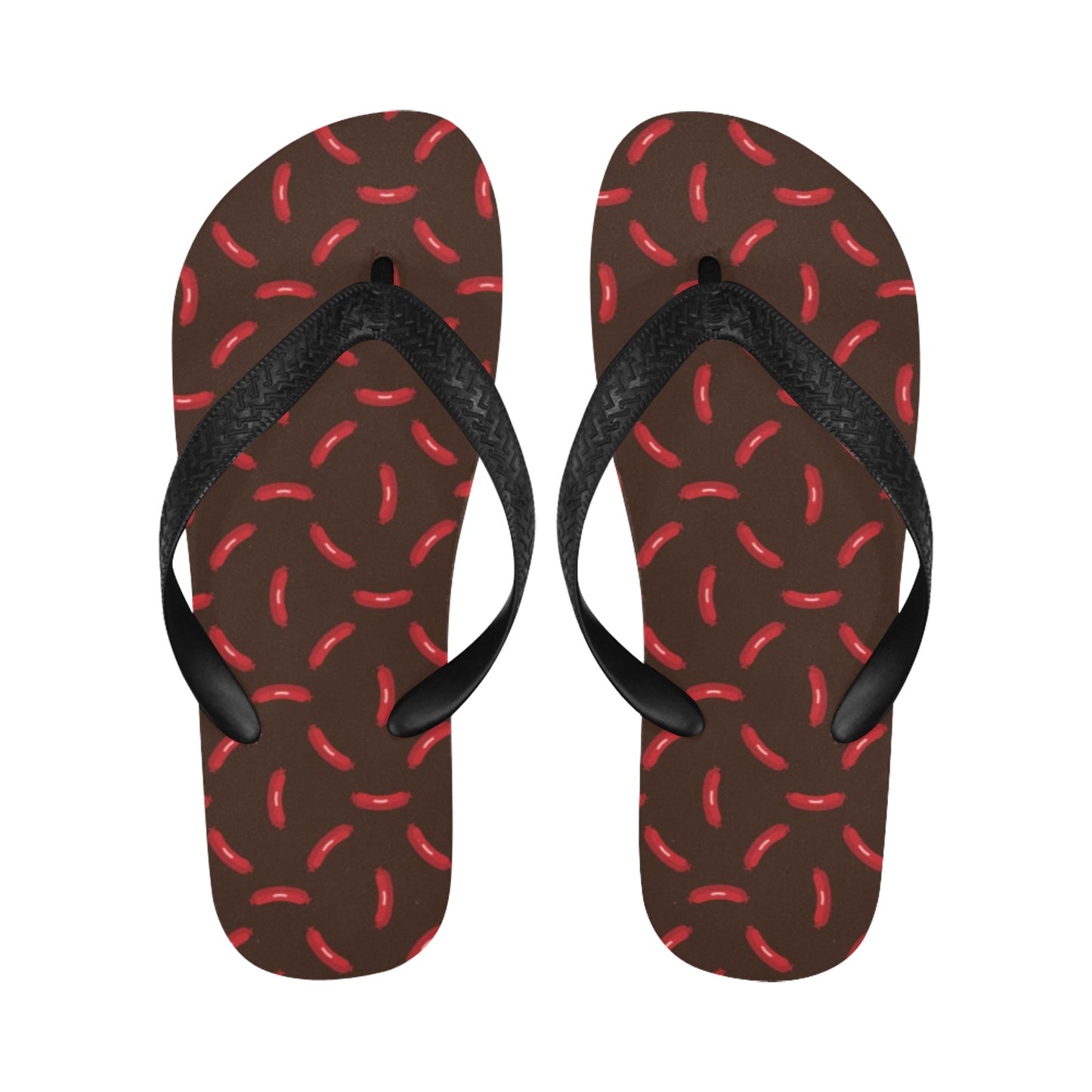 Sausage Print Design LKS302 Flip Flops