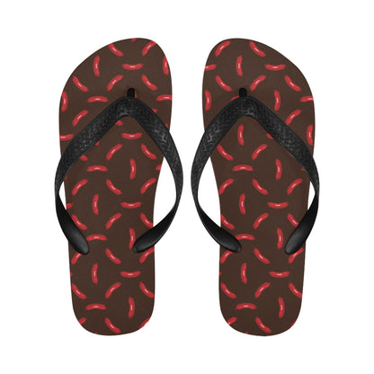 Sausage Print Design LKS302 Flip Flops