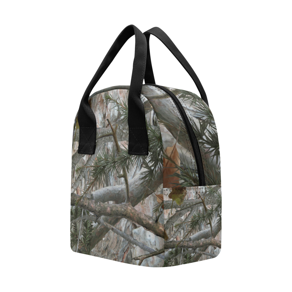 Camo Realistic Tree Forest Pattern Insulated Lunch Bag