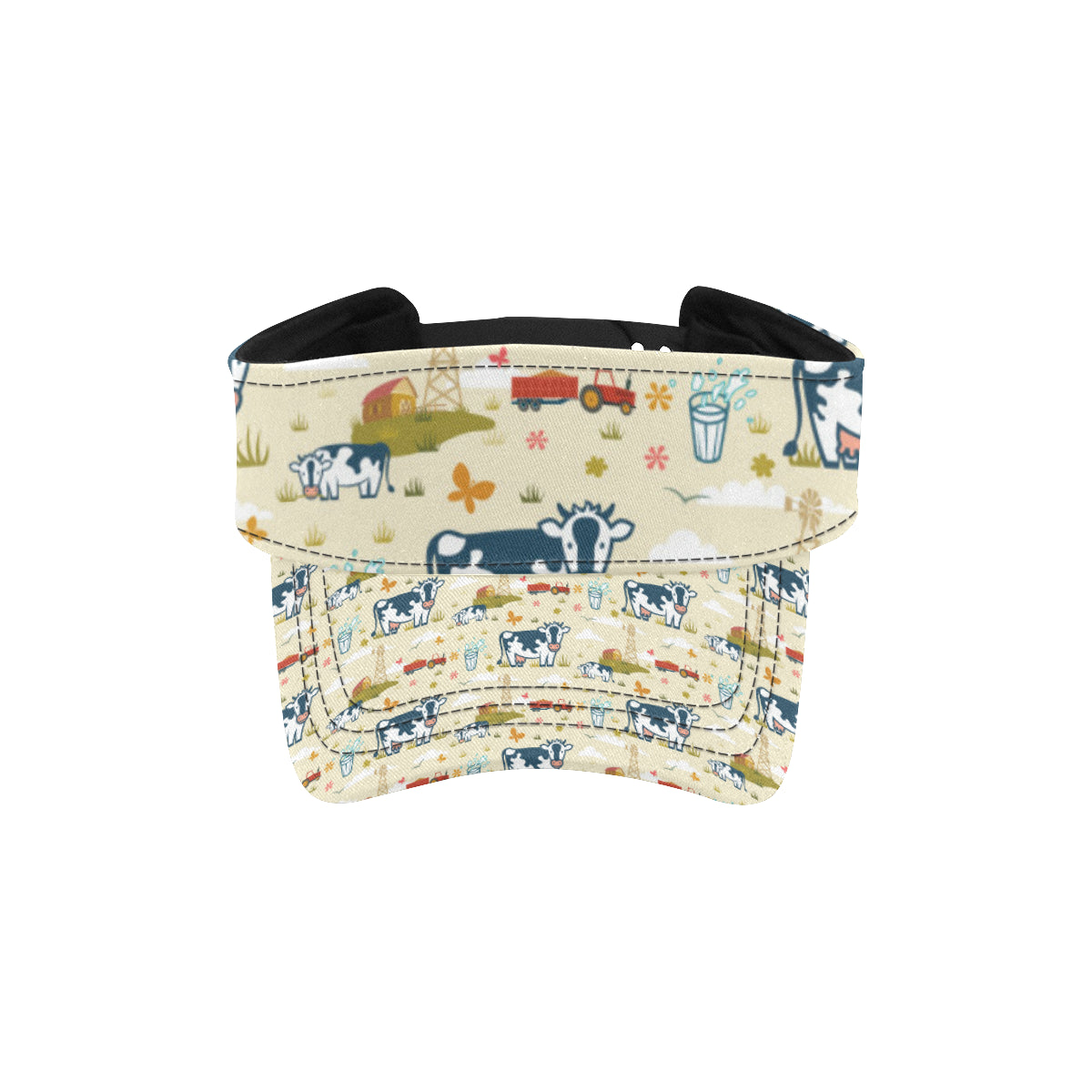 Cow Farm Design Print Unisex Sun Visor