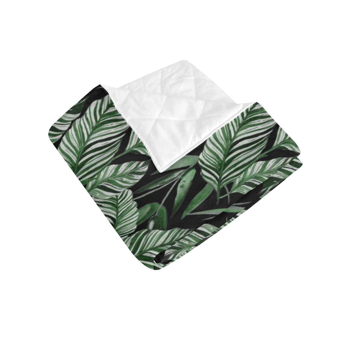 Palm Leaves Pattern Print Design PL09 Premium Quilt
