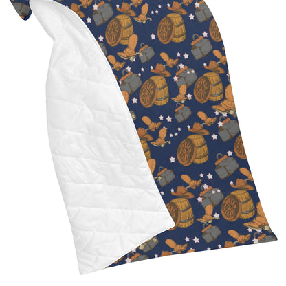 Cowboy Pattern Print Design 03 Premium Quilt