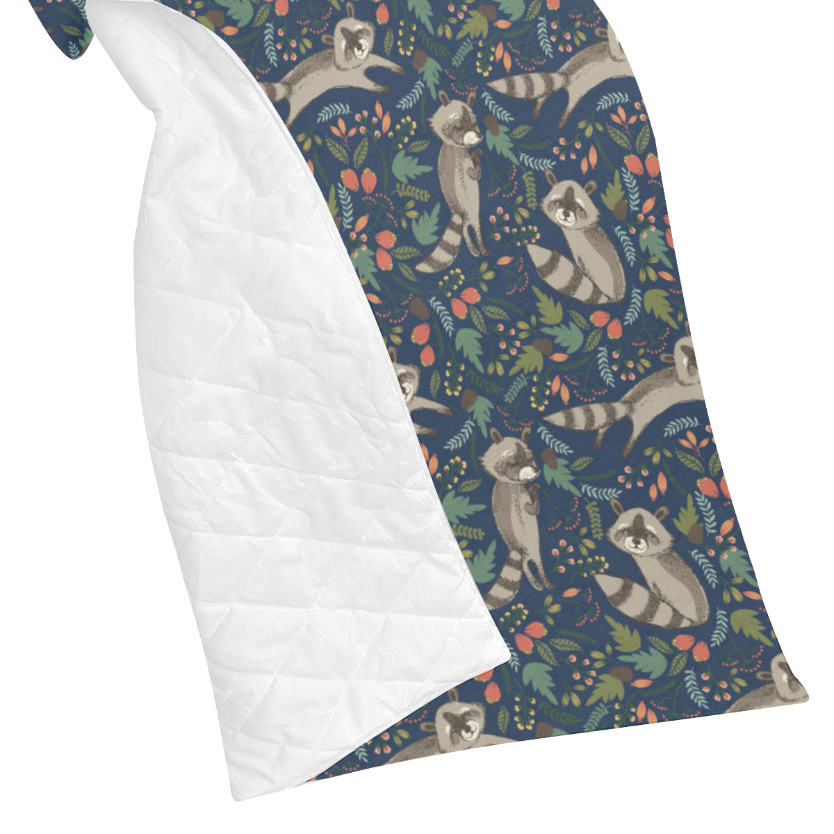 Raccoon Pattern Print Design A02 Premium Quilt