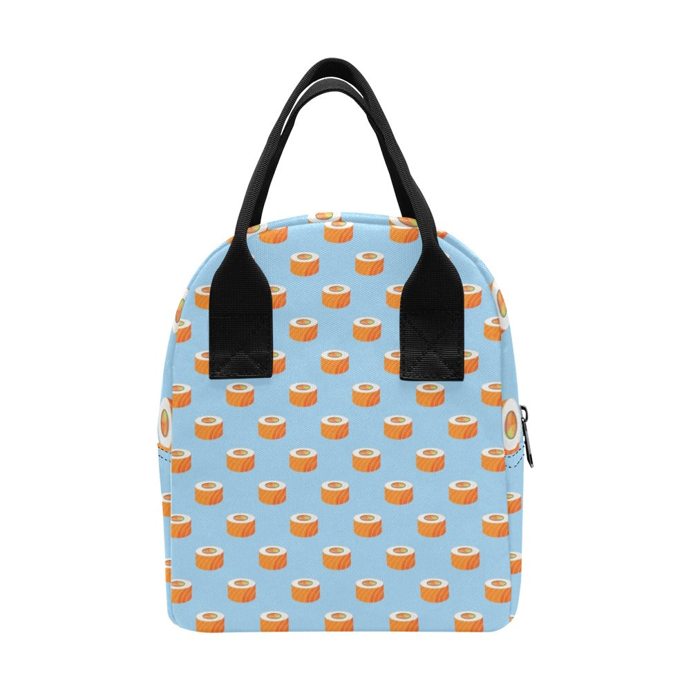 Salmon Sushi Print Design LKS307 Insulated Lunch Bag