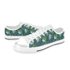 Sloth Print Design LKS304 Women's White Low Top Shoes