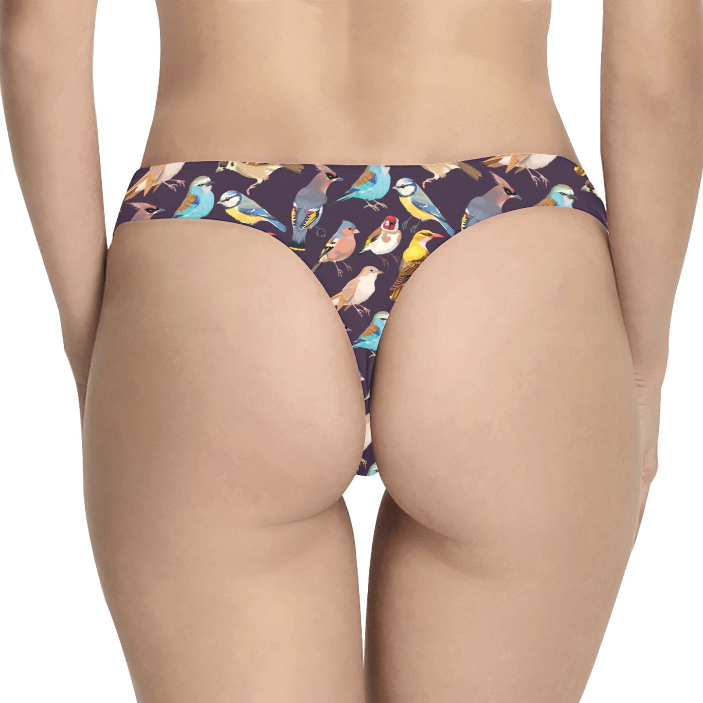 Bird Cute Print Pattern Women's Thongs