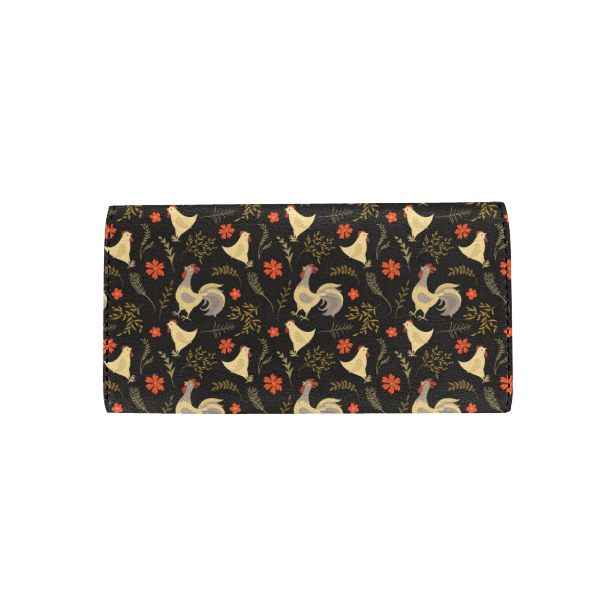 Chicken Pattern Print Design 04 Women's Trifold Wallet