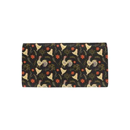 Chicken Pattern Print Design 04 Women's Trifold Wallet