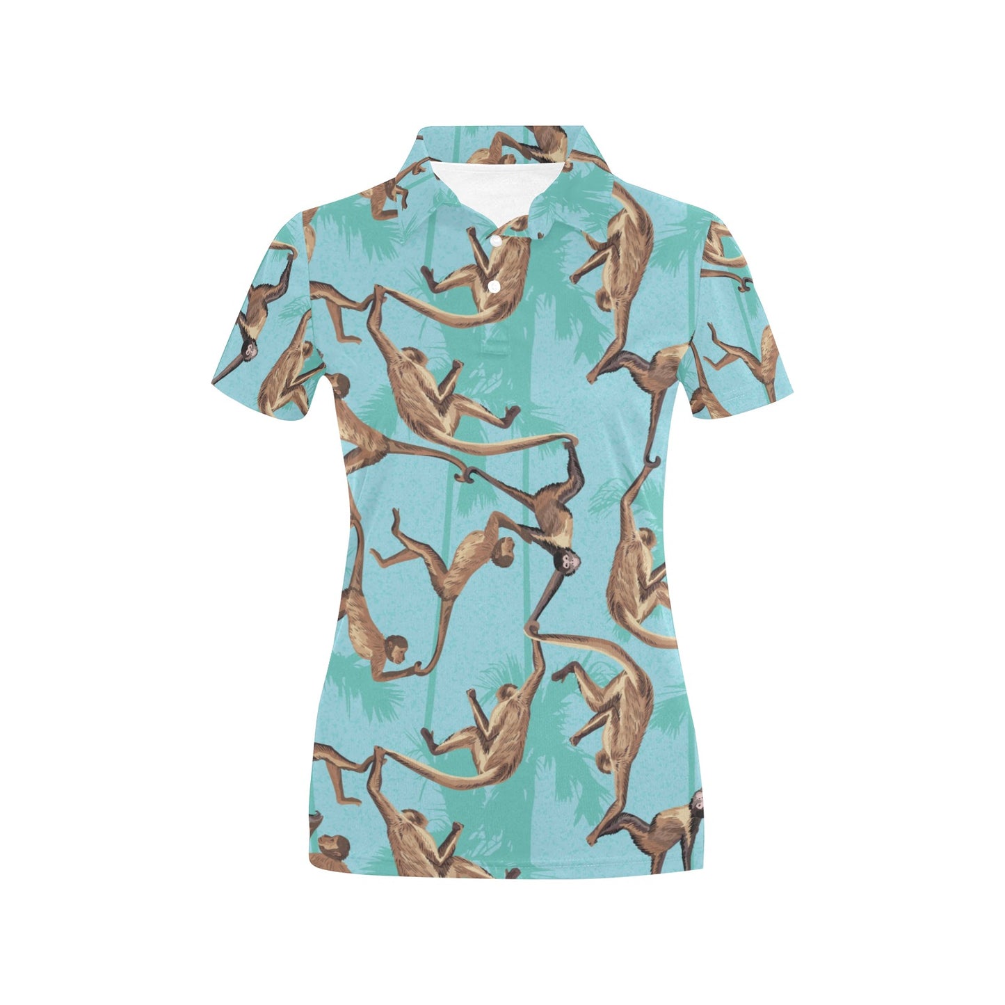 Monkey Pattern Print Design 04 Women's Polo Shirt