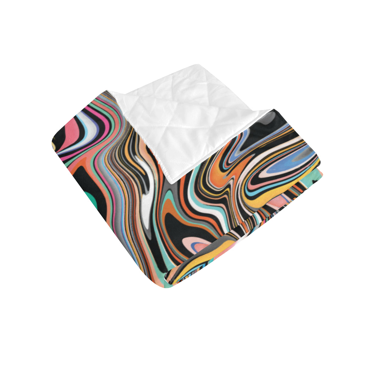 Liquid Pattern Print Design 02 Premium Quilt