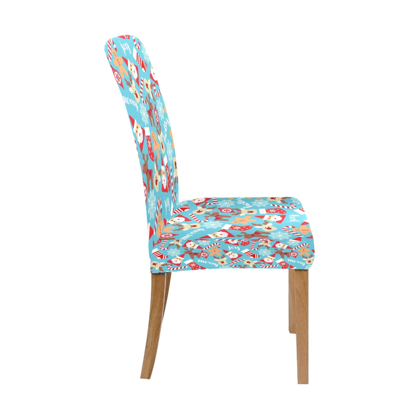 Santa Christmas Themed Print Design LKS306 Dining Chair Slipcover