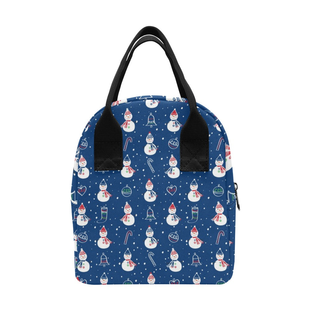 Snowman Print Design LKS306 Insulated Lunch Bag
