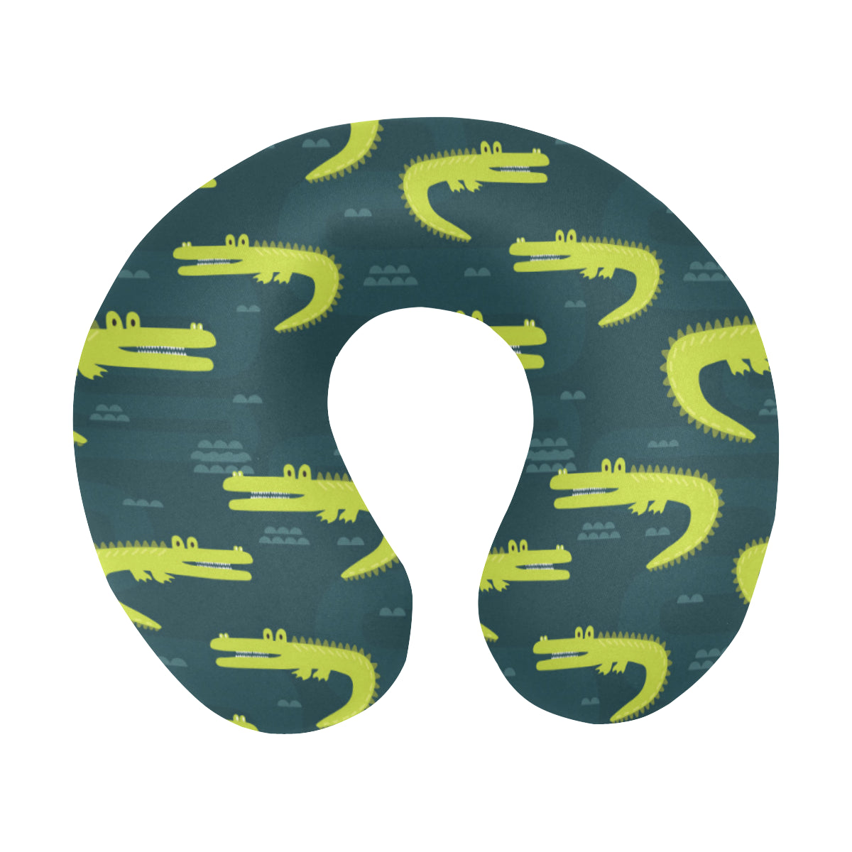 Alligator Pattern Print Design 03 U-Shaped Travel Neck Pillow