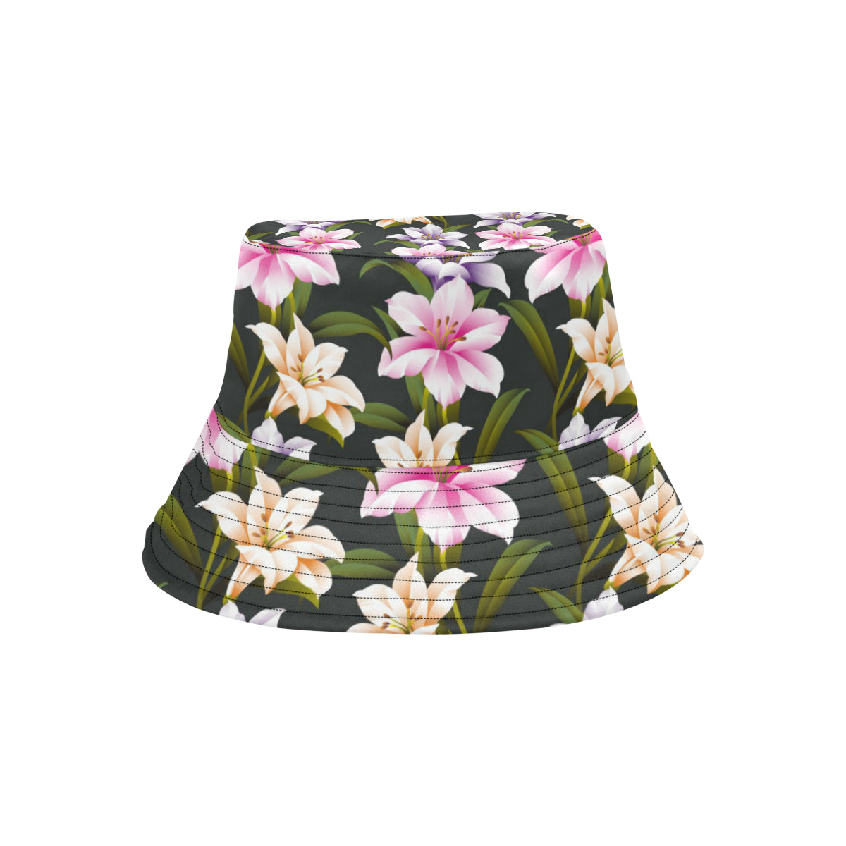 Lily Pattern Print Design LY01 Unisex Bucket Hat