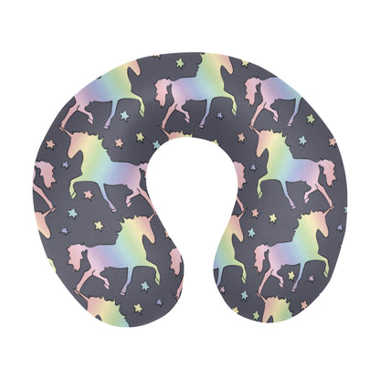 Rainbow Pattern Print Design A05 U-Shaped Travel Neck Pillow