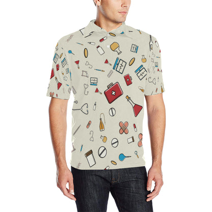 Nurse Pattern Print Design A04 Men Polo Shirt