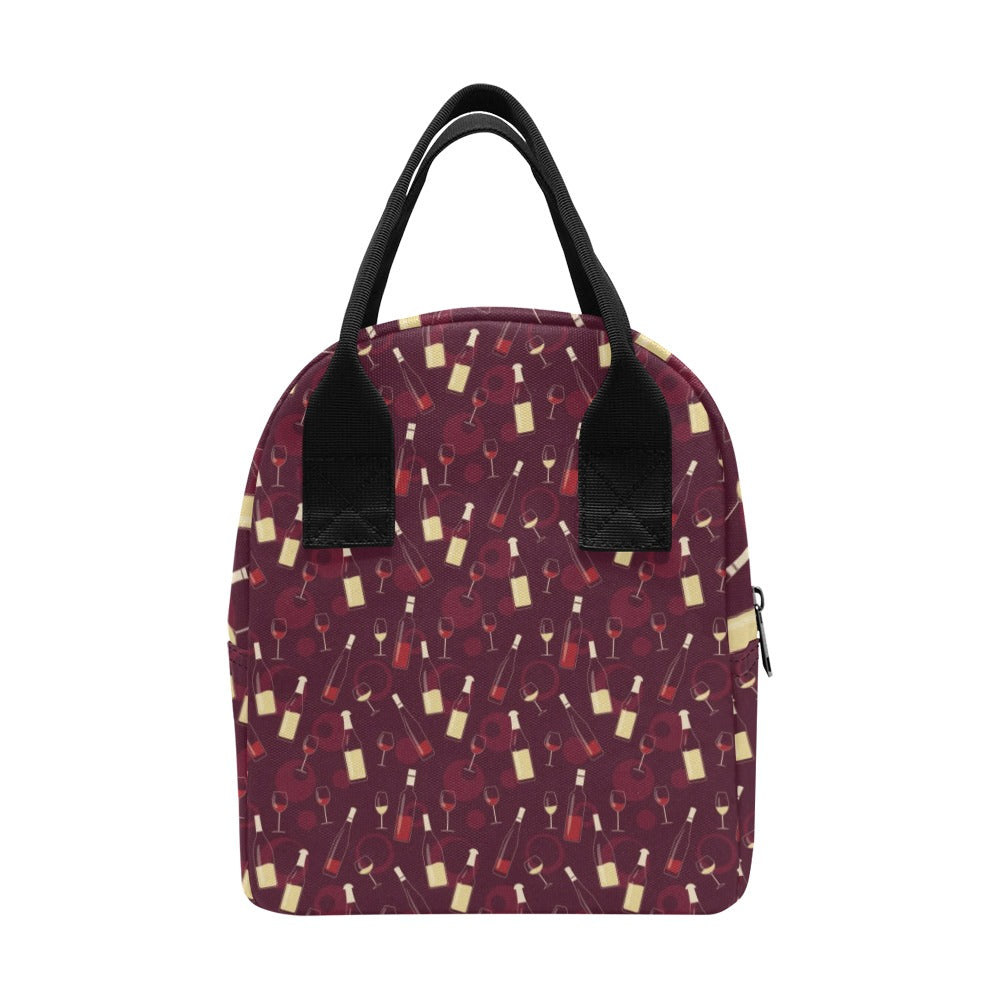 Wine Themed Print Design LKS302 Insulated Lunch Bag