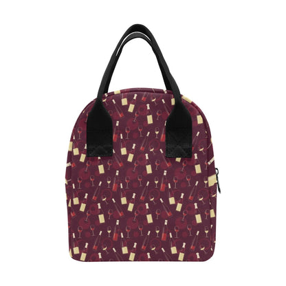 Wine Themed Print Design LKS302 Insulated Lunch Bag