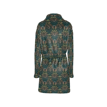 Sun Moon Print Design LKS307 Women's Fleece Robe