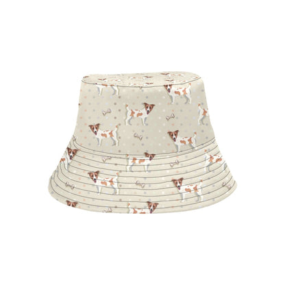 Russell Terriers With Bone Print Design LKS302 Unisex Bucket Hat