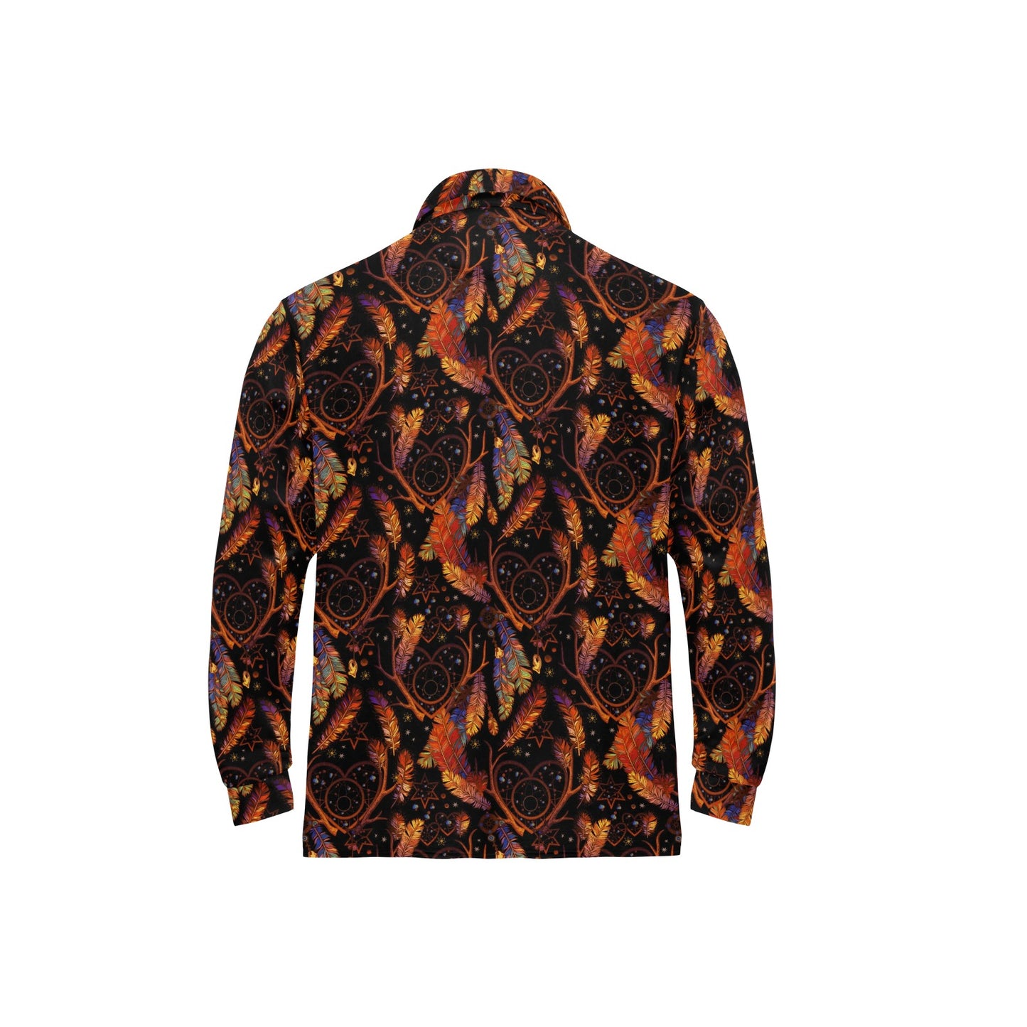 Dream Catcher Native American Design Long Sleeve Polo Shirt For Men's