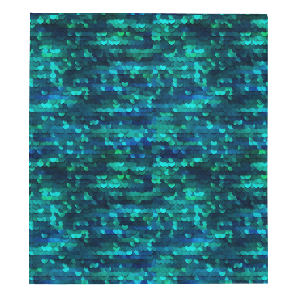 Mermaid Scales Pattern Print Design 06 Premium Quilt