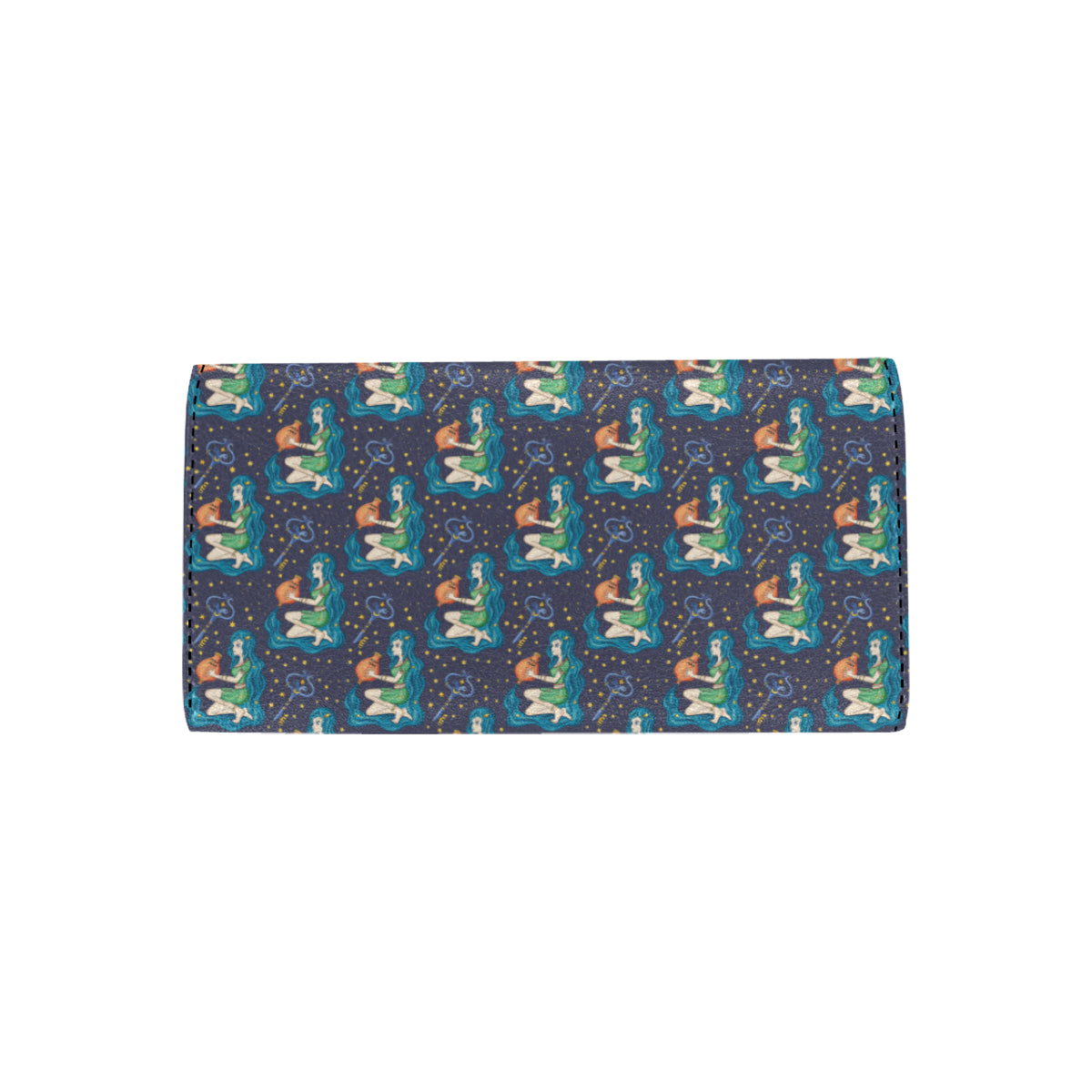 Aquarius Zodiac Pattern Print Design 03 Women's Trifold Wallet