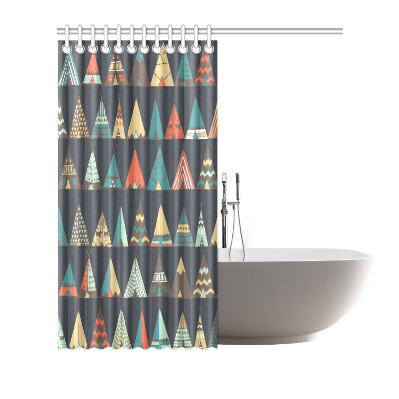 Tribal native american tent Aztec Shower Curtain