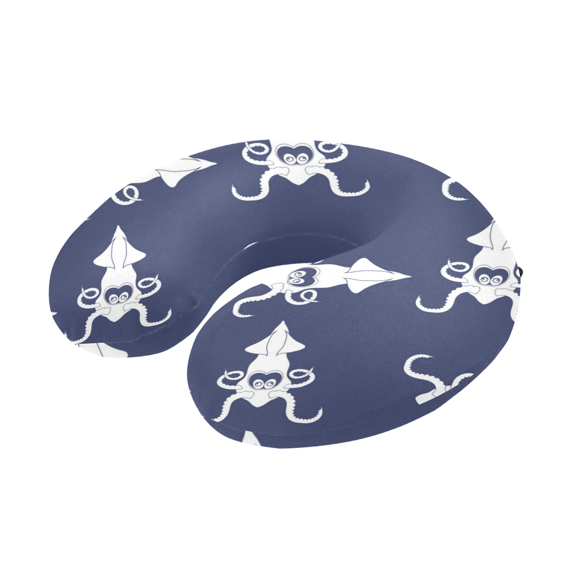 Giant Squid Pattern Print Design 02 U-Shaped Travel Neck Pillow