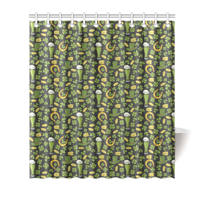 Clover St Patricks Pattern Print Design 03 Shower Curtain