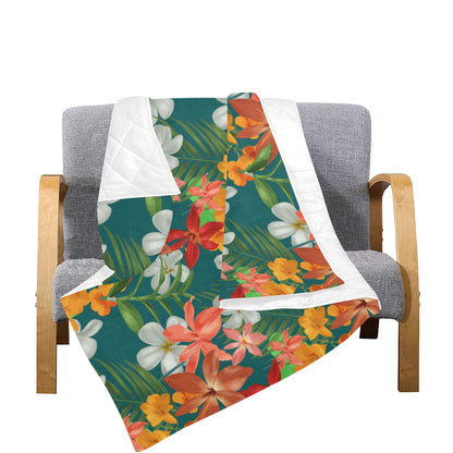 Amaryllis Pattern Print Design AL06 Premium Quilt