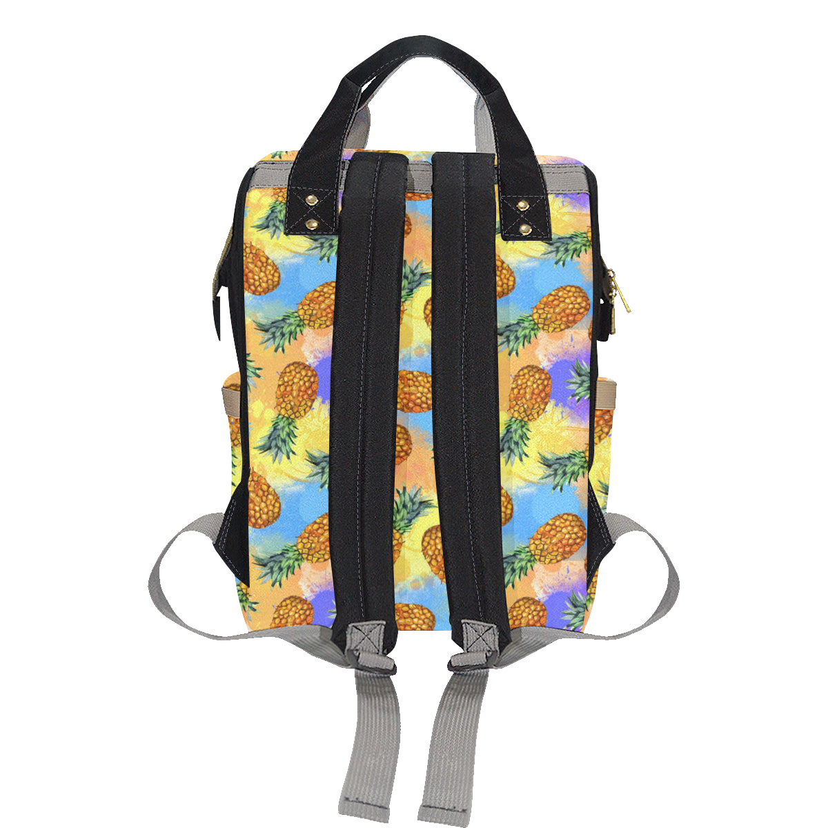 Pineapple Pattern Print Design PP09 Diaper Bag Backpack